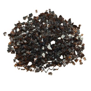 VEVOR Fire Glass, 20 LBS / 9.0 KG High-Temperature Resistant Fireplace Rocks, 1/2-Inch / 12.7 mm Reflective & Smokeless Firepit Glass Rock, Copper - 1 of 4