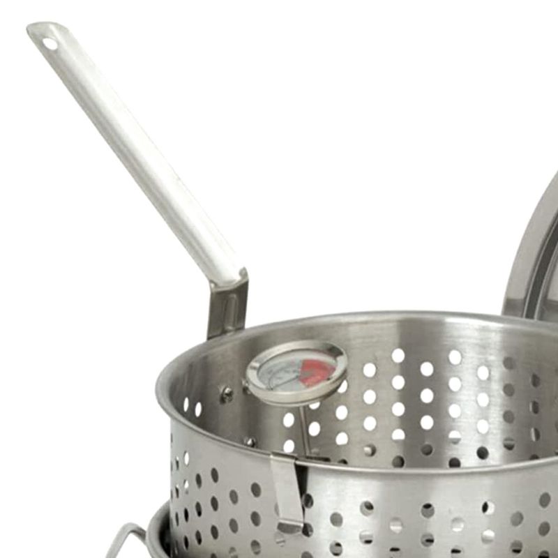 Bayou Classic Durable 10 Qt. Stainless Steel Fry Pot/Perforated Basket (2 Pack), 3 of 7