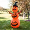 Sunnydaze Stacked Jack-O-Lantern Scarecrow Halloween Inflatable - 7.4' H - 3 of 4