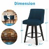 Dyonery 26" Bar Stools Set of 2/3, Modern PU Leather Counter Height Stools with Metal Legs & Footrest, Armless Chairs with Back for Kitchen - 3 of 4