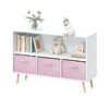 GlasFlength Decorative Bookshelf Creative and Unique Styling, Multifunctional Storage with Open Display Bookshelves, Multicolored,35.43”*11.02”*23.62" - 4 of 4
