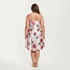 Anna-Kaci Lounge Women's Satin Slip Dress with Floral Rose Pattern Draped Neckline Sheen Fabric and Soft Body-Skimming Silhouette - 4 of 4