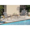 New Classic Furniture, Radius 3-Piece Wood and Wicker Patio Set in Gray - 4 of 4