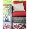 Leisure Made Canton 6pc Wicker Sectional in Red Fabric - 4 of 4