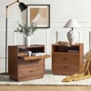 Alcide Nightstand with USB and LED Light Set of 2| ARTFUL LIVING DESIGN - 2 of 4