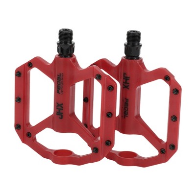 Unique Bargains Cycling Bike Pedal 9/16" Spindle Nylon for Road Mountain BMX MTB Bike Red
