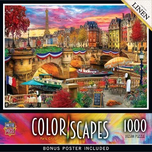 MasterPieces 1000 Piece Jigsaw Puzzle - Paris, City of Love, Eiffel Tower, Travel, Scenic View - 1 of 4