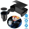 iMountek"360° Rotating Car Cup Holder Expander with Detachable Tray & Multifunctional Bottle Stand"Black - 3 of 4