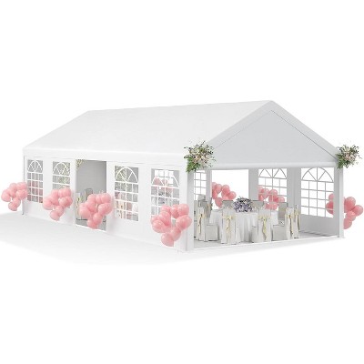 Party Tent Heavy Duty, Large Wedding Tent Event Shelter with Removable Sidewalls, Outdoor Steel Carport, Commercial Tents for Birthday Party