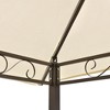 vidaXL Garden Pavilion Set with UV-Resistant and Waterproof Canopy, Sturdy Steel Frame, Table and Comfortable Benches - White and Brown - 4 of 4