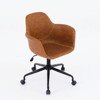 NicBex Home Office Chair with Adjustable Height Modern PU Leather Computer Chair with Fixed Arms and Back Support for Office, Study, Bedroom - 4 of 4