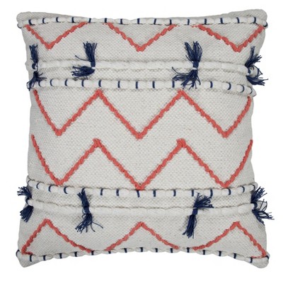 22"x22" Oversize Chevron Square Throw Pillow - SAATVIK