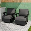 EAGLE PEAK Urban Slate Modern Swivel Rocker Patio Chair Set of 2 with Thick Cushions - 2 of 4