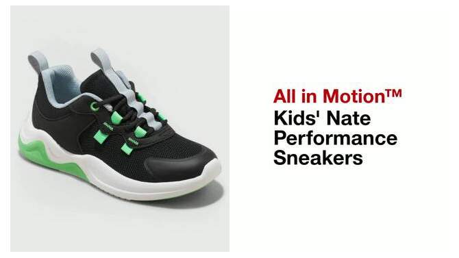 Kids' Nate Performance Sneakers - All In Motion™, 2 of 6, play video