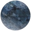 Navy Blue And Denim Blue Abstract Washable Indoor Outdoor Area Rug - 4 of 4
