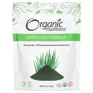 Organic Traditions Spirulina Powder, 5.3 oz (150 g) - 1 of 2