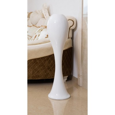 Oversized White Fiberglass Modern Floor Vase