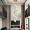 CityFurn 16/20-Light Cluster Chandelier Gold Ceiling Pendant with Alabaster Shades - 2 of 4