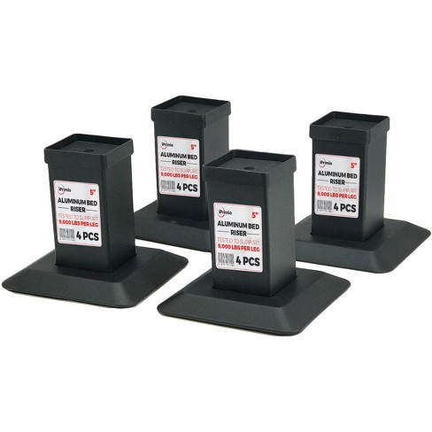 Iprimio Aluminum Heavy Duty Bed Risers - 5 Pack - Black : Target