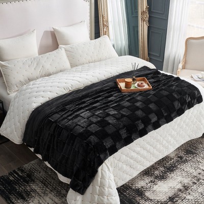 Cozy Bliss Faux Fur Throw Blanket – Plush Bubble-Shaped Plush Throw for Couch, Sofa, and Bedroom