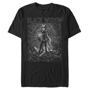Men's Marvel Black Widow Web T-Shirt - 1 of 4