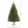 6ft. Pine Artificial Christmas Tree with 250 Clear LED Lights – Classic Seasonal Holiday X-Mas Tree - 2 of 4