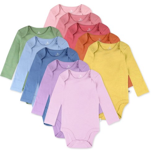 Honest Baby 10-Pack Organic Cotton Long Sleeve Bodysuits - image 1 of 4