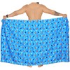 LA LEELA Men's Patriotic 4th of July USA Flag Swimwear Summer Sarong Swim Trunk Pareo Beach Wrap One Size Sea Allover Stars - 4 of 4