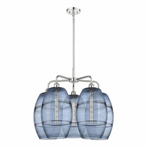 Vaz - 5 Light Stem Hung Chandelier In Industrial Style-24 Inches Tall and 28 Inches Wide - 1 of 1