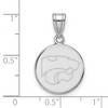 Black Bow Jewelry 10k White Gold Kansas State Wildcats NCAA Medium Pendant - 2 of 3