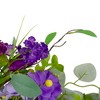 Northlight Eucalyptus and Hydrangea Floral Berry Spring Wreath, Purple and Yellow 23" - image 4 of 4