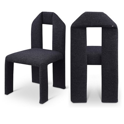 Meridian Furniture,Bennett Boucle Fabric Dining Chair, Set of 2