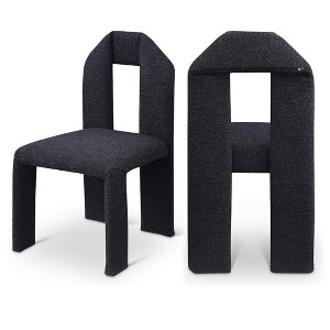 Meridian Furniture,Bennett Boucle Fabric Dining Chair, Set of 2 - 1 of 4