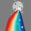 Adult Design By Humans Rainbow Pride Rocket to the Moon By noeldelmar Racerback Tank Top - 2 of 2