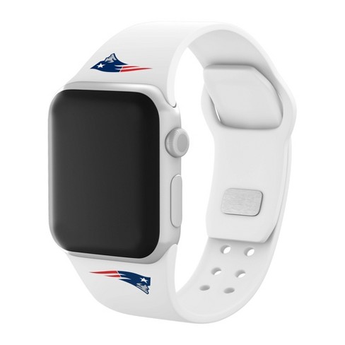 Nfl New England Patriots Apple Watch Compatible Silicone Band 42