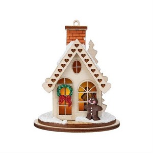 Old World Christmas Ginger Cottage Wooden Ornament for Christmas Tree, Gingerbread Cottage - 1 of 3