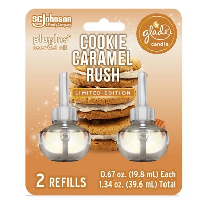 Glade PlugIns Scented Oil Air Freshener Refills Cookie Caramel Rush - 2ct/1.34oz