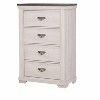 1pc Farmhouse Style Four Drawer Chest Beige Finish Rustic Bedroom Solid Wood Wooden Furniture - 2 of 4