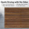 Sunnydaze Solid Teak 19.5" x 31.5" Shower and Bath Slatted Mat with Rubber Feet - 3 of 4