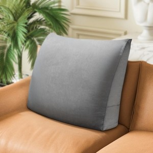 Back Support Pillow for Couch, Removable Velvet Cover - 1 of 4