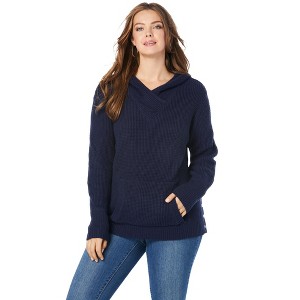 Roaman's Thermal Hoodie Sweater - 1 of 4