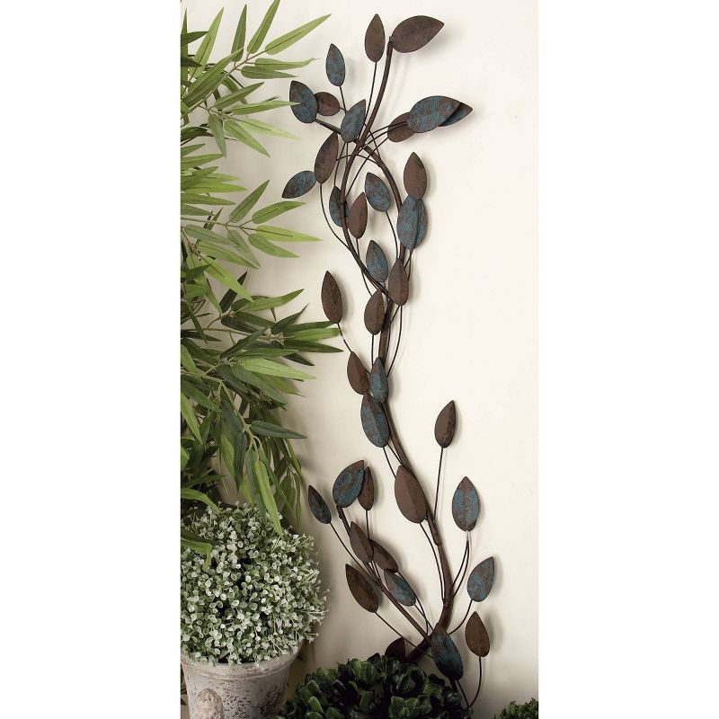 Traditional Rustic Metal Leaf Wall Decor Brown - Olivia &#38; May, 2 of 9