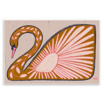 Stupell Industries Boho Patterned Swan Wall Plaque Art