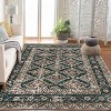 Faux Sheepskin Area Rug, Washable Runner Rug, Stain Resistant, Foldable & Non-Slip Boho Print Carpet for Living Room, Bedroom, Office - 2 of 4