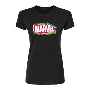 Women's - Marvel - Logo Wrapping Paper Fitted Graphic T-Shirt - 1 of 2