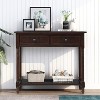 Classic Console Table with Storage Drawers and Bottom Shelf-ModernLuxe - 2 of 4