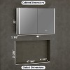Medicine Cabinet with LED Mirror,Surface or Recessed Mount,Defogger,Memory Function,3-Color Lighting,USB&Outlet,Dimmer,and Storage Shelf - 2 of 4