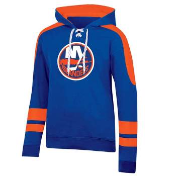 NHL New York Islanders Men's Long Sleeve Hooded Sweatshirt with Lace