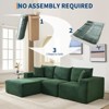 GustoWave 108" Modular Sectional Sofa - L Shaped Boneless Cloud Couch with 67.5" Chaise, No Assembly Required, Corduroy Fabric - 4 of 4