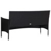 vidaXL 5 Piece Patio Lounge Set With Cushions Poly Rattan Black - 4 of 4